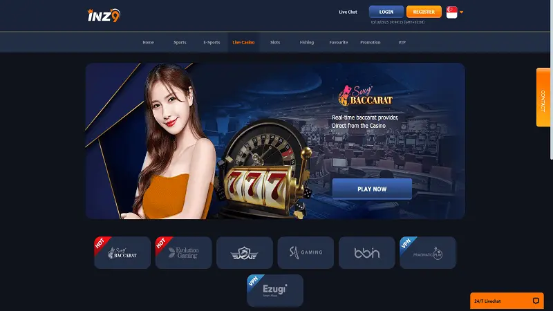 INZ9 Casino Live Games