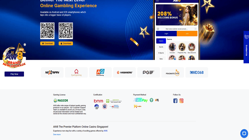 AW8 Casino Payment Methods