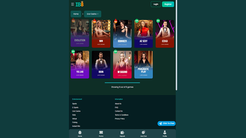 IB8 Casino Live casino IB8 Casino Live casino