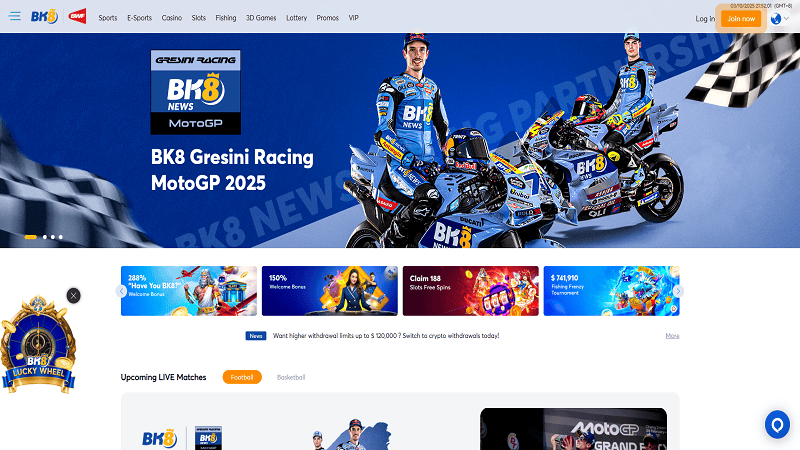 BK8 Casino Home Page