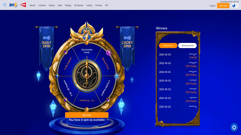 BK8 Casino Lucky Wheel