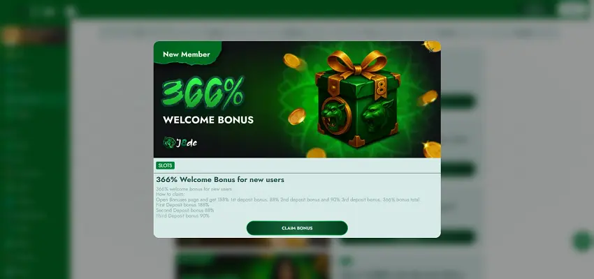 J8de Casino Welcome Bonus