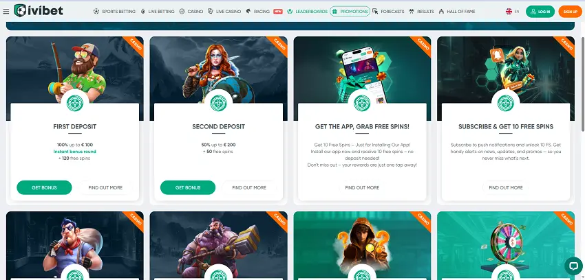 IviBet Casino Promotions and Bonuses