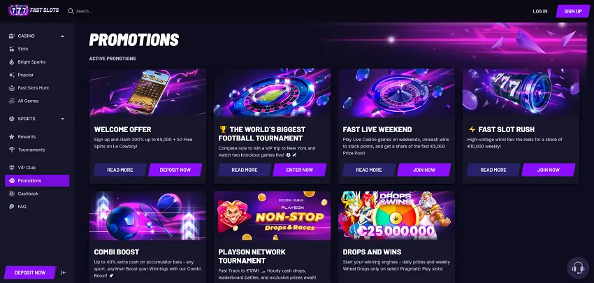 Fast Slots Casino Bonuses and Promotions Fast Slots Casino Bonuses and Promotions