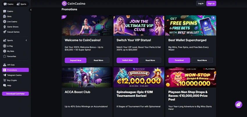 CoinCasino Bonuses and Promotions CoinCasino Bonuses and Promotions