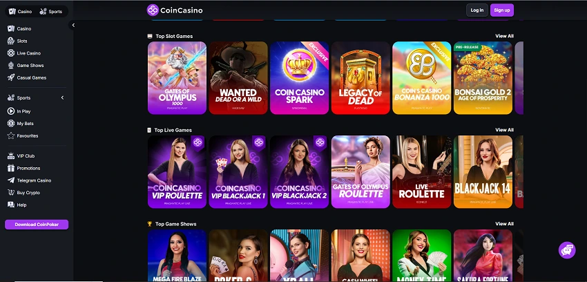 CoinCasino Games CoinCasino Games