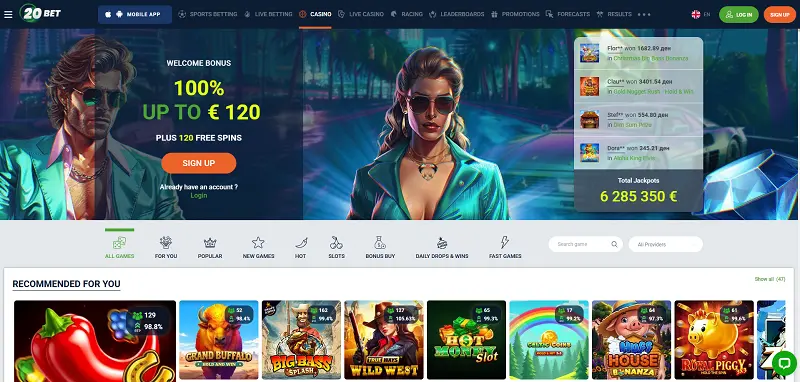 20Bet Casino Home Page and Welcome Bonus 20Bet Casino Home Page and Welcome Bonus