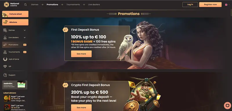 National Casino Bonuses and Promotions National Casino Bonuses and Promotions