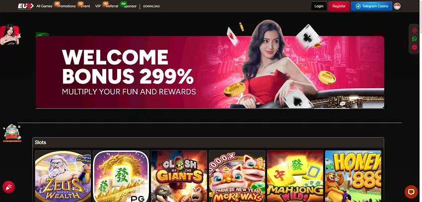 EU9 Casino Home Page and Welcome Bonus EU9 Casino Home Page and Welcome Bonus